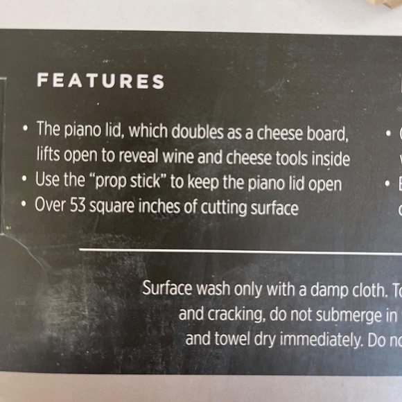 Piano Shaped Bamboo Cheeseboard - Picture 4 of 6